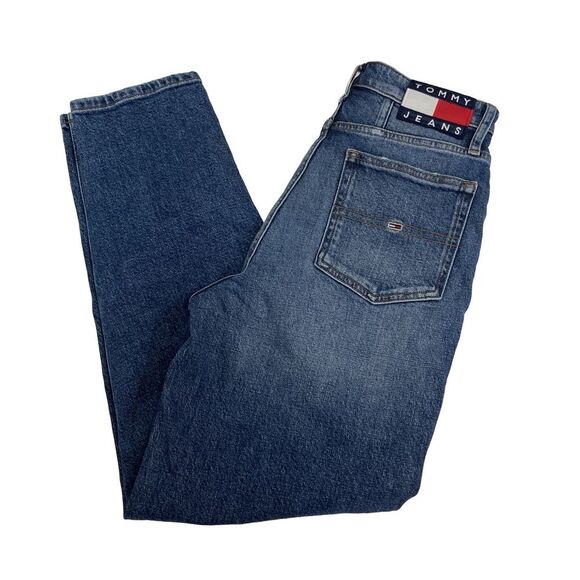Tommy Hilfiger Big Flag Jeans Women’s 27/32 VTG High Rise Blue Y2K Casual - Picture 1 of 12